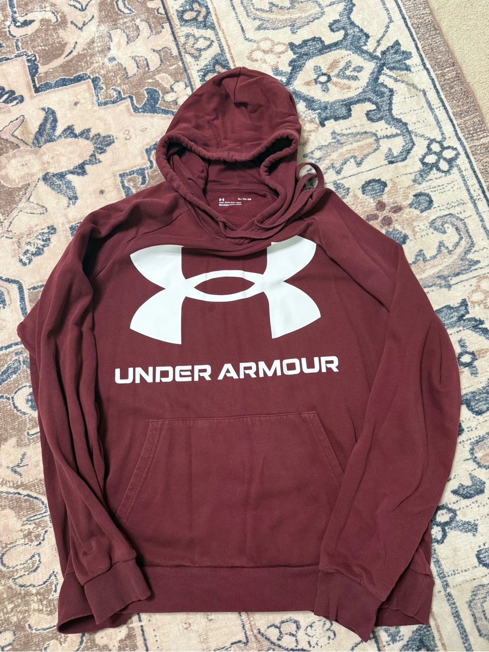 Under Armour Women's Maroon Hoodie with White Logo